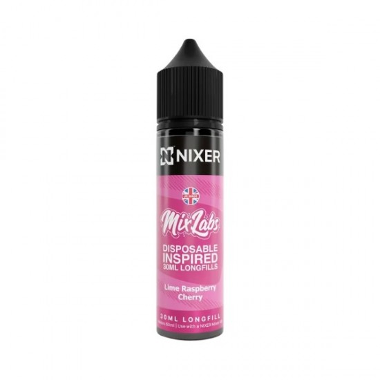 Nixer X Mix Labs - 30ml - Lime Cherry Raspberry - Longfill