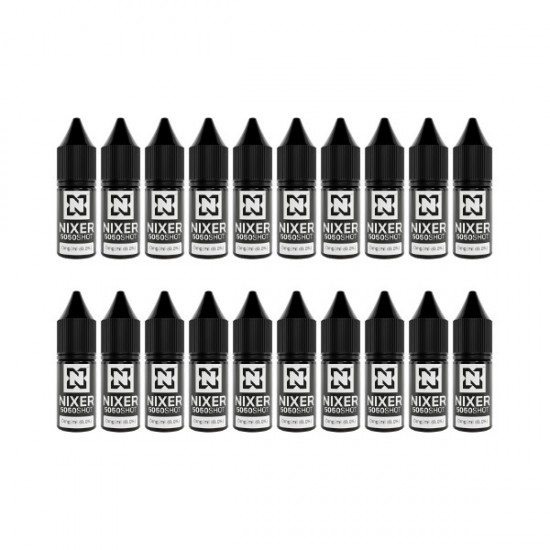 Nixer - Nic Shot - 50/50 Zero Nicotine Shot -  20 Pack