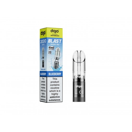 DOJO BLAST 2000 Go Transparent Pod & Refill (Powered by Vaporesso) - Blueberry