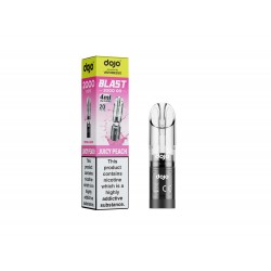 DOJO BLAST 2000 Go Transparent Pod & Refill (Powered by Vaporesso) - Juicy Peach